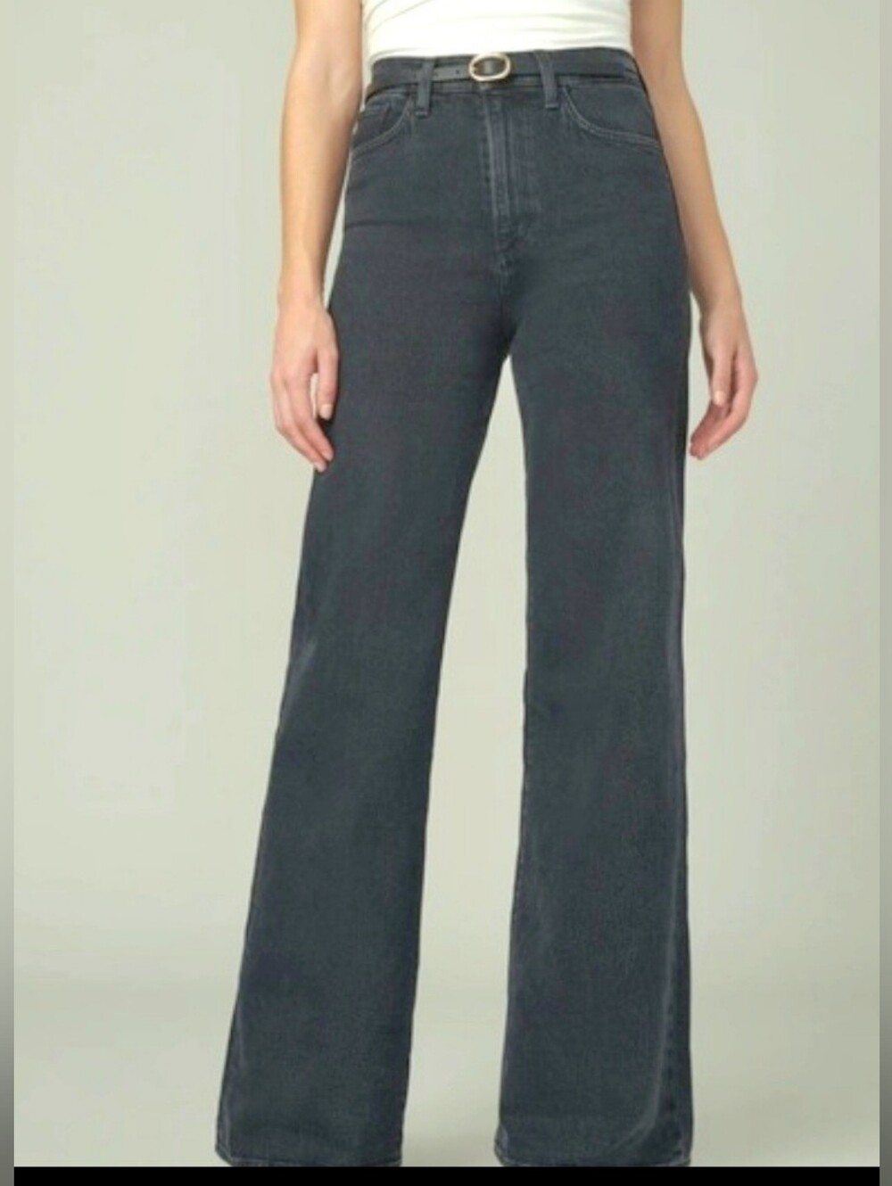 Joe's Jeans Black The Mia High Rise Wide Leg